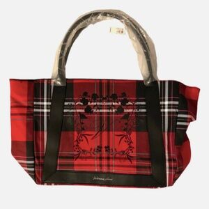 Victoria Secret Black Friday Red Plaid Tote Limited Edition Large 2020 Nwt Bag